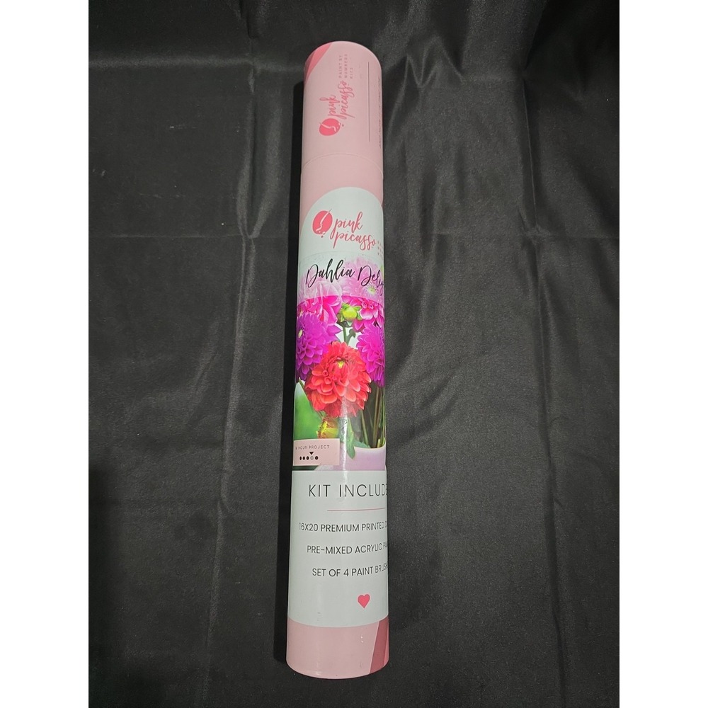 Pink Picasso Adult Paint by Numbers Kit 16x20 Dahlia Delight Flower PPK 16200PPS